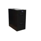 image of Omcan USA 21655 - 15" Vertical Filing Cabinet, 2 Drawers, Black, 15" Height, 15" Width, 15" Depth