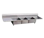 image of Omcan USA 22117 (3) Three Compartment Sink