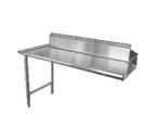 image of Omcan USA 28476 48" Steel Clean Straight Dishtable, 10" Splash Height - 18 Gauge S.Steel / Left‑Side