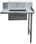 image of Omcan USA 28483 - 36" Stainless Steel Soiled Dishtable with Sink, 10" Splash Height / Right‑to‑Left