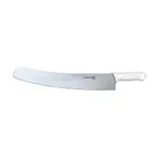 image of Omcan USA 31355 Pizza Rocker Knife, 18" White Plastic Handle, Stainless Blade, Rocking Pizza Cutter