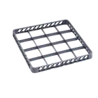 image of Omcan USA 33872 Dishwasher Rack Extender, 4-Row Cup Extender, 19-3/4"W x 19-3/4"D x 2"H, Full Size Gray