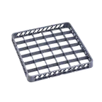 image of Omcan USA 37876 Dishwasher Rack Extender, 19-3/4"W x 19-3/4"D x 2"H, 6 Row, Gray Full Size Cup Extender