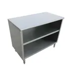 image of Omcan USA 38030 60"x15" Dish Cabinet with Fixed Mid-Shelf, 18 Gauge Stainless Steel Flat Top