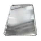 image of Omcan USA 39530 Bun Sheet Pan, 13" X 18" Half‑Size Sheet, 20‑Gauge Aluminum, Solid Uncoated