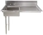 image of Omcan USA 40189 - 50" Undercounter Soiled Dishtable - Stainless Top, 20"x20" Sink / Left‑to‑Right