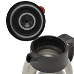 image of Omcan USA 40566 Lid For Thermal Carafes, Black Plastic Snap‑Fit Seal, Fits 8‑Qt Carafe