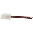 image of Omcan USA 40572 - Kitchen Spatula, 10" Length, White Silicone Head, Red Handle, Food‑Safe Durable