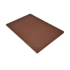 image of Omcan USA 41199 Plastic Cutting Board, 12" x 18" x 1/2" Brown, Dishwasher Safe, USDA/FDA/NSF