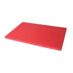 image of Omcan USA 41212 Plastic Cutting Board, 18" x 24" x 1/2" Red, Dishwasher‑Safe, USDA/FDA/NSF