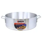image of Omcan USA 43360 Brazier Pan, 20" Diameter, 21-24 Qt Aluminum Construction, No Cover