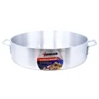 image of Omcan USA 43361 Brazier Pan, 20" x 5.6" Deep, 30-34 Qt Aluminum, No Cover