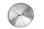 image of Omcan USA 43364 Aluminum Round Flat Cover For 24‑Qt Brazier Pan, 24 Qt, Durable Metal Lid
