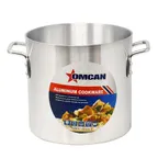 image of Omcan USA 43367 Stock Pot – 12 Qt, 9.8" Diameter x 9.5" Deep, Aluminum, Dual Handles, NSF
