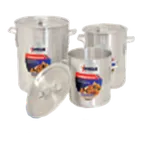 image of Omcan USA 43371 Stock Pot - 30 Qt, 13-4/5" Dia x 12-3/5" Deep, Dual Handles, Aluminum, NSF