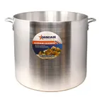 image of Omcan USA 43374 Stock Pot - 80 Qt, 19-3/4" Dia × 17" H, Dual Handles, Aluminum, NSF