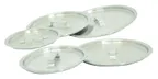 image of Omcan USA 43383 Aluminum Round Cover for 16‑Qt Stock Pot, Precision Fit, Durable Construction