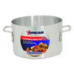 image of Omcan USA 43430 Sauce Pot – 36 Qt, 15.9" Diameter x 10" Deep, Aluminum Handles, NSF