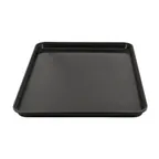 image of Omcan USA 43566 Market Tray – Square Bakery Display, 26" W x 18" D x 3/4" H, Black Fiberglass, NSF
