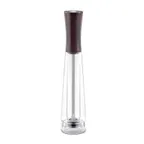 image of Omcan USA 43674 Pepper Mill – 10" Tall Beech Wood with Acrylic Base, Metal Mechanism, Made in Italy