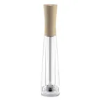 image of Omcan USA 43701 - Tosca Salt Mill, 10" Tall, Wood & Acrylic, 20‑Year Guarantee, Made in Italy