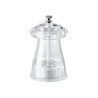 image of Omcan USA 43703 Salt Mill – 4” Crystal Acrylic Conic Grinder, Tempered Steel, 20-Year Guarantee, Italy