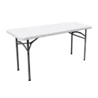 image of Omcan USA 44488 Folding Table – 48"W x 23.6"D, Molded Plastic Top, Durable Folding Design, Restaurant Use