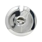 image of Omcan USA 44672 Steel Cover, 7-Qt Slotted Notched with Handle, No Hinge - Fits Item #44668