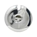 image of Omcan USA 44673 Inset Cover - 11 Qt Notched Stainless Steel, No Hinge, Fits 11-Qt Bain Marie Pot