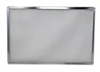 image of Omcan USA 46737 Pizza Screen, 12" x 22" Rectangular Aluminum, 22" Size For Pizza Ovens