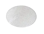image of Omcan USA 46743 Commercial Pizza Pan, 12" Round Perforated Aluminum Tray, Ideal For High‑Heat Baking