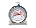 image of Omcan USA 47201 Oven Thermometer – 2" Dial, 50°‑500°F (10°‑260°C) Range, Top Hook, Dial Display