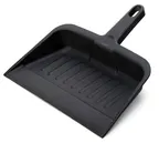 image of Omcan USA 47327 Dust Pan - 12 1/4" W x 8 1/4" D x 13 1/4" H, Black PP Plastic for Janitorial Use