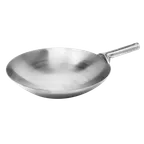 image of Omcan USA 47542 Mandarin Wok, 16" Stainless Steel Wok with Handle – Commercial Stir‑Fry