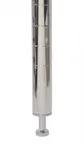 image of Omcan USA 47682 Omcan USA NSF 8" Stationary Wire Shelving Post, Chrome Finish, 9" Height, Leveler