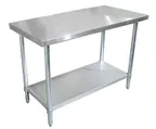 image of Omcan USA 47721 48" Open Base Work Table with Open With Undershelf,Without Backsplash / 18 Gauge Top