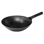 image of Omcan USA 47860 Mandarin Wok, 16" Diameter Cast Iron, Black Welded Joint, Restaurant Stir‑Fry Pan