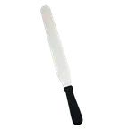 image of Omcan USA 80001 Bakery Spatula, 10" Steel Blade X 1-3/8", Black Plastic Handle – Kitchen Utensil