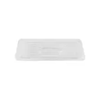 image of Omcan USA 80011 Food Pan Cover - 1/9 Size Flat Lid, Clear Polycarbonate, 6-15/96" x 4-1/4"