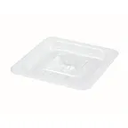 image of Omcan USA 80015 Pan Cover, 1/6 Size Flat Lid, Clear Polycarbonate, 6-15/16" x 6-3/8" NSF