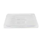 image of Omcan USA 80023 1/3 Size Clear Polycarbonate Pan Cover, Flat Lid, 12-4/5" x 6-15/96", NSF