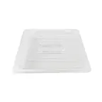 image of Omcan USA 80025 Food Pan Cover – 1/2 Size Clear Polycarbonate Lid, 12-4/5" x 10-7/16", NSF