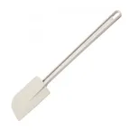 image of Omcan USA 80029 Commercial Spatula, 16" L Flat Blade, White Plastic Handle, 15"-17" Overall Length