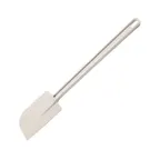image of Omcan USA 80031 Kitchen Spatula, 14" Flat Blade, White Plastic Handle, 12"-14" Overall Length