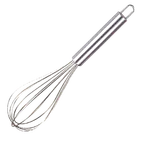 image of Omcan USA 80041 Piano Whip, 10" Stainless Steel, 10"-12" Length, Durable Kitchen Utensil