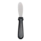 image of Omcan USA 80042 Sandwich Spreader 3-5/8" x 1-1/4" Serrated Stainless Blade, Black Plastic Handle