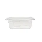 image of Omcan USA 80043 Food Pan – 1/9 Size, 6-15/96" x 4-1/4" x 2-1/2" Clear Polycarbonate, NSF