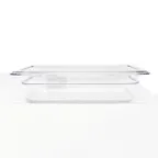 image of Omcan USA 80044 - 1/4 Size Clear Polycarbonate Pan, 10-7/16" x 6-3/8" x 2-1/2" Deep, NSF