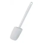image of Omcan USA 80045 Spoonula, 16" Length, White Plastic Handle, Plastic Blade