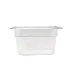 image of Omcan USA 80051 Food Pan – 1/9 Size, 6-15/16" x 4-1/4" x 3-15/16" Clear Polycarbonate, NSF